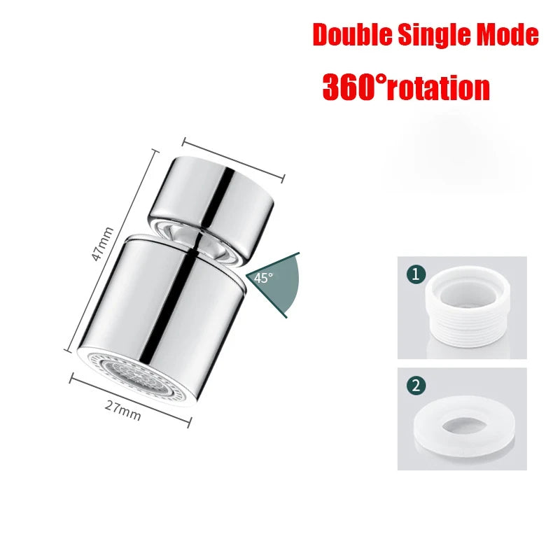 360° Universal Kitchen Faucet Aerator – Anti-Splash Rotatable Tap Nozzle | Cartly Kitchen