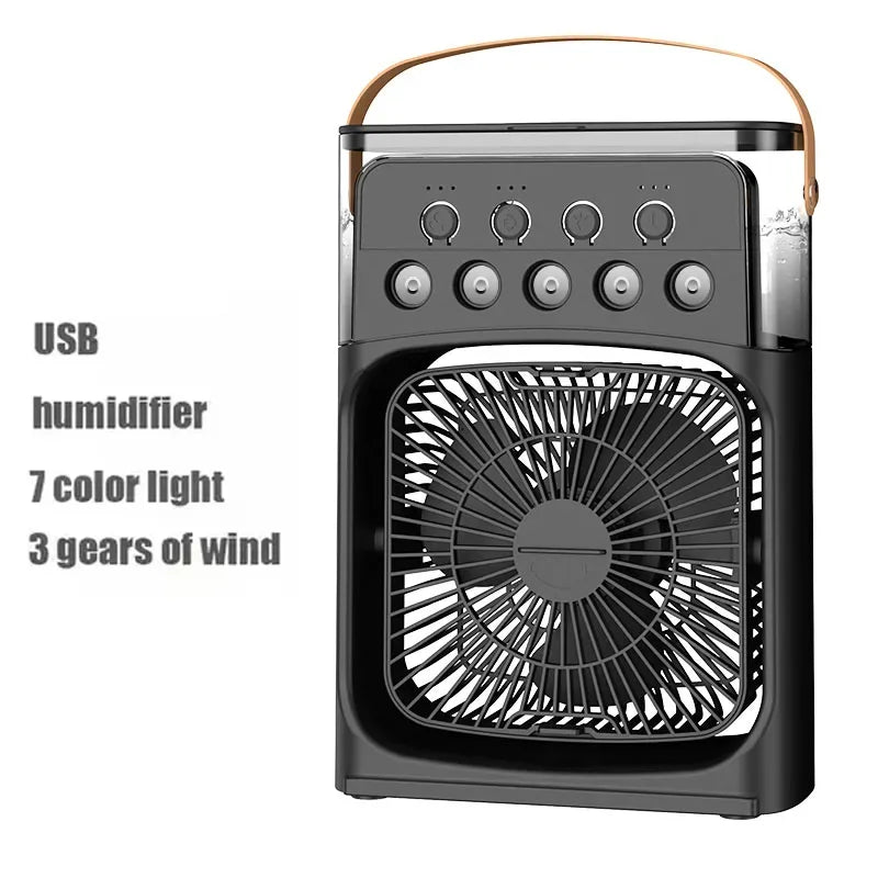 3-in-1 Portable Air Cooler Fan with LED Night Light & Humidifier | Cartly Kitchen