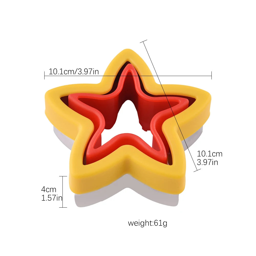 1PCS Geometric Sandwich Cutter & Sealer Set – Food-Grade PP Sandwich Mold for Kids | Cartly Kitchen