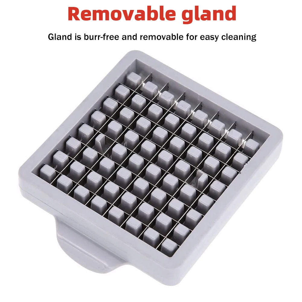 Stainless Steel Manual Potato Chipper – 36/64-Hole Blade Cutter for Fruits & Vegetables | Cartly Kitchen