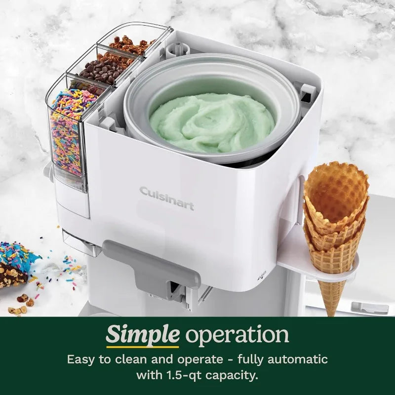 Cuisinart Soft Serve Ice Cream Maker – ICE-48, 1.5 Qt Frozen Yogurt & Gelato Machine | Cartly Kitchen