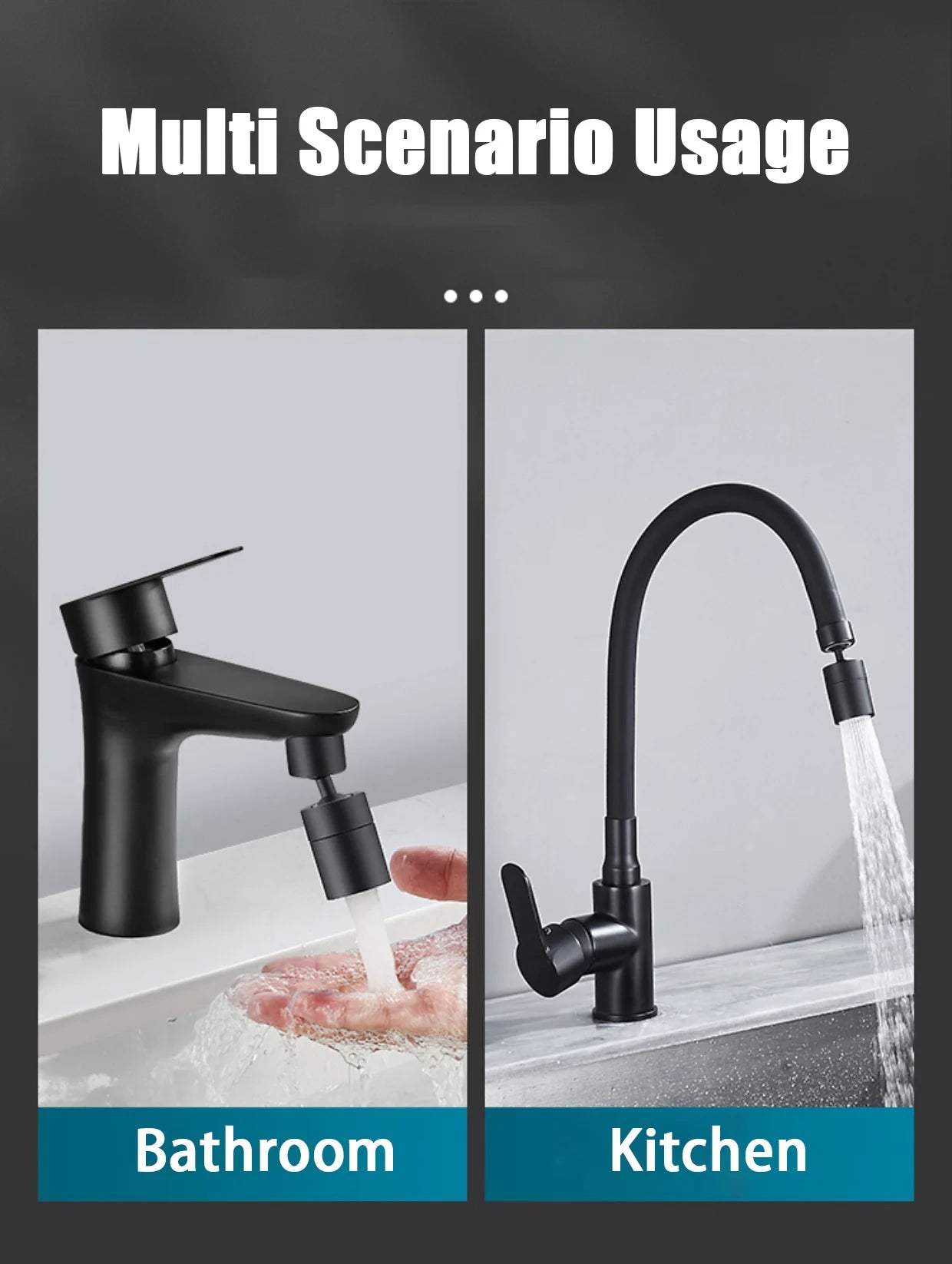 360° Universal Kitchen Faucet Aerator – Anti-Splash Rotatable Tap Nozzle | Cartly Kitchen
