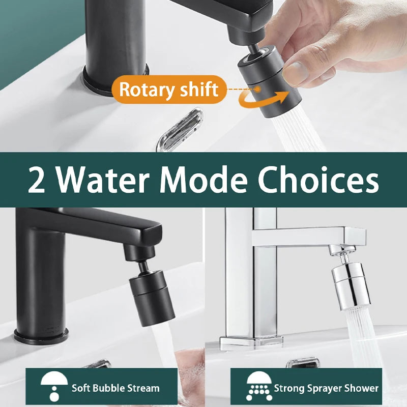 360° Universal Kitchen Faucet Aerator – Anti-Splash Rotatable Tap Nozzle | Cartly Kitchen