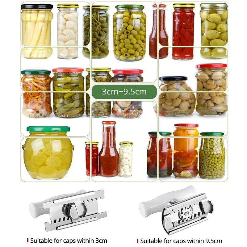 Adjustable Stainless Steel Jar & Bottle Cap Opener – Multi-Function Kitchen Gadget | Cartly Kitchen