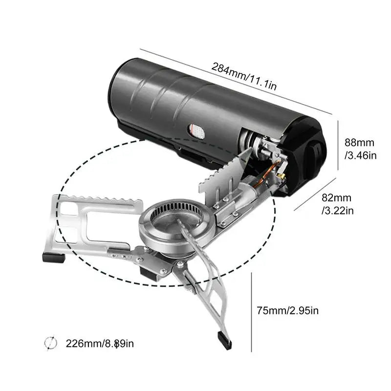 Portable 2600W Metal Camping Stove – Compact Lightweight Outdoor Burner with Storage Bag | Cartly Kitchen