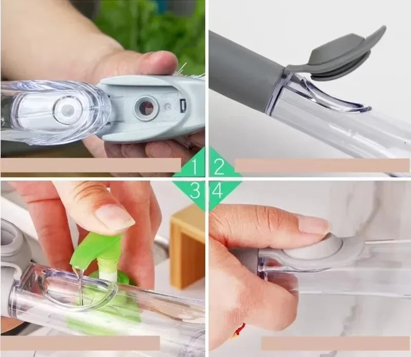 2-in-1 Refillable Kitchen Brush with Soap Dispenser – Long Handle Non-Scratch Scrubber | Cartly Kitchen