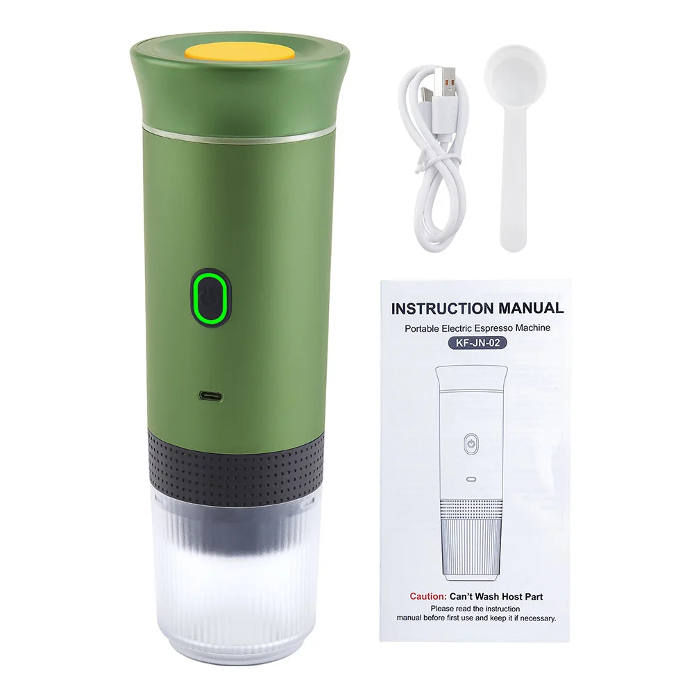 Portable Wireless Electric Espresso Coffee Machine – 3-in-1 Capsule & Powder Maker for Travel, Car & Home | Cartly Kitchen