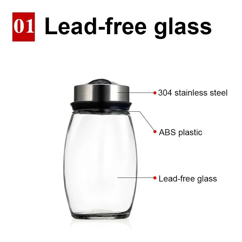 7-Piece Rotating Spice Jar Set – Glass Seasoning Organizer with Rack | Cartly Kitchen