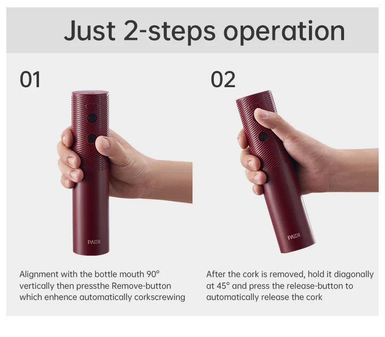 USB Rechargeable Electric Wine Opener – Automatic Corkscrew Bottle Opener | Cartly Kitchen
